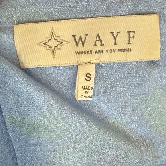 WAYF Smocked Floral Peplum Blouse Romantic Sheer Puff Sleeve Top Small - Picture 7 of 10